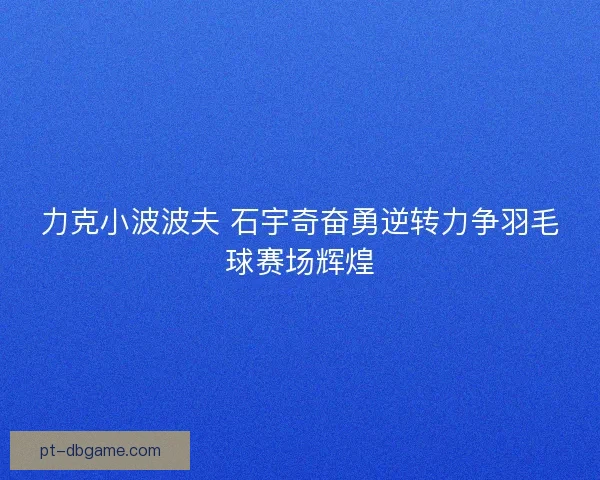 力克小波波夫 石宇奇奋勇逆转力争羽毛球赛场辉煌